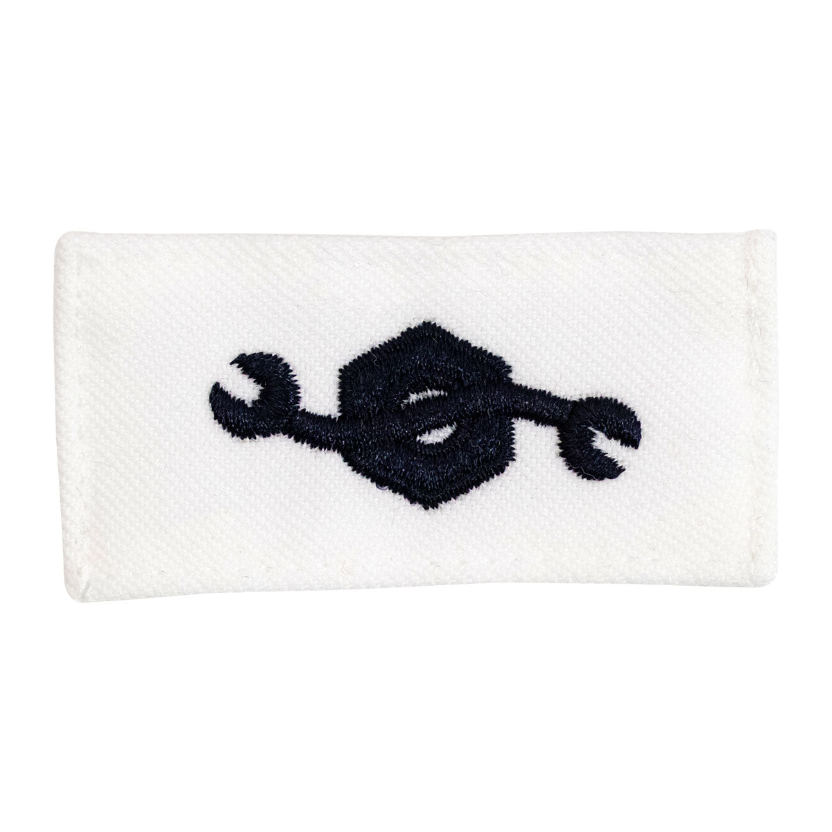 Navy Rating Badge: Striker Mark for CM Construction Mechanic - white CNT for dress uniforms - Hooyah Woodworks LLC