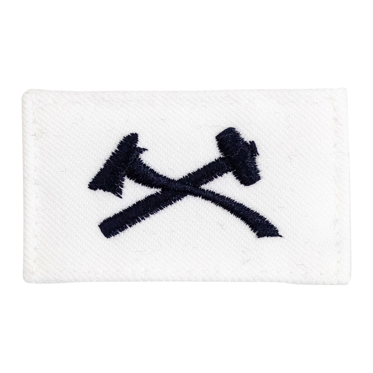 Navy Rating Badge: Striker Mark for DC Damage Controlman - white CNT for dress uniforms - Hooyah Woodworks LLC