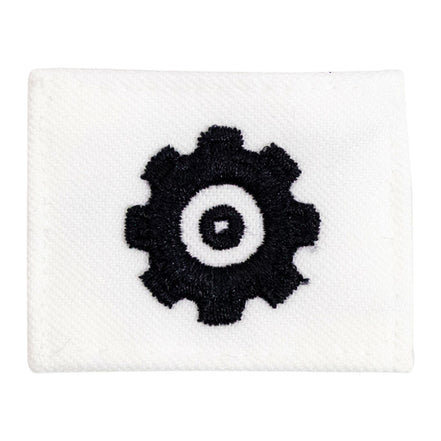 Navy Rating Badge: Striker Mark for EN Engineman - white CNT for dress uniforms - Hooyah Woodworks LLC