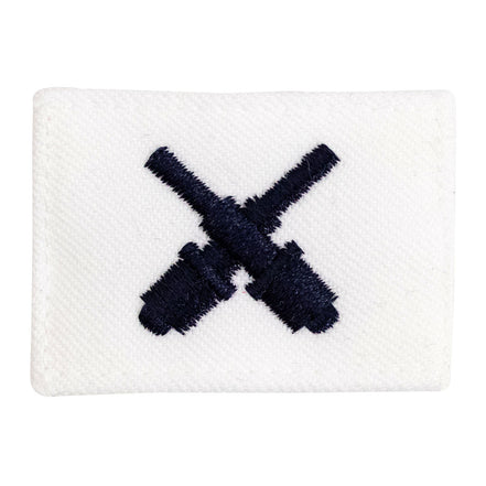 Navy Rating Badge: Striker Mark for GM Gunners Mate - white CNT for dress uniforms - Hooyah Woodworks LLC