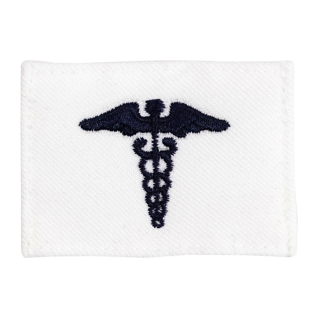 Navy Rating Badge: Striker Mark for HM Hospitalman - white CNT for dress uniforms - Hooyah Woodworks LLC