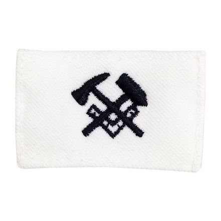 Navy Rating Badge: Striker Mark for HT Hull Maintenance- white CNT for dress uniforms - Hooyah Woodworks LLC