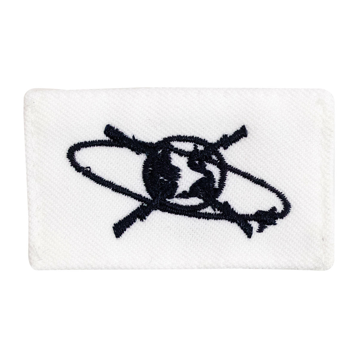 Navy Rating Badge: Striker Mark for MC Mass Communication Specialist - white CNT for dress uniforms - Hooyah Woodworks LLC
