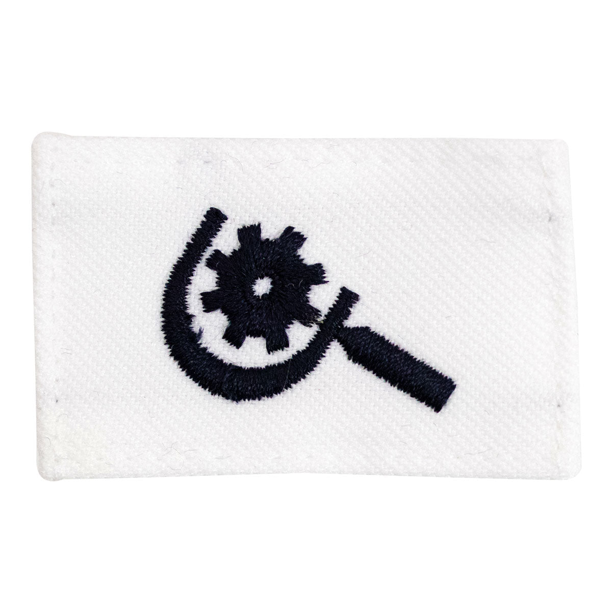 Navy Rating Badge: Striker Mark for MR Machinery Repairmen - white CNT for dress uniforms - Hooyah Woodworks LLC