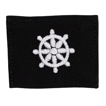 Navy Rating Badge: Striker Mark for QM Quartermaster - Serge for dress blue uniform - Hooyah Woodworks LLC
