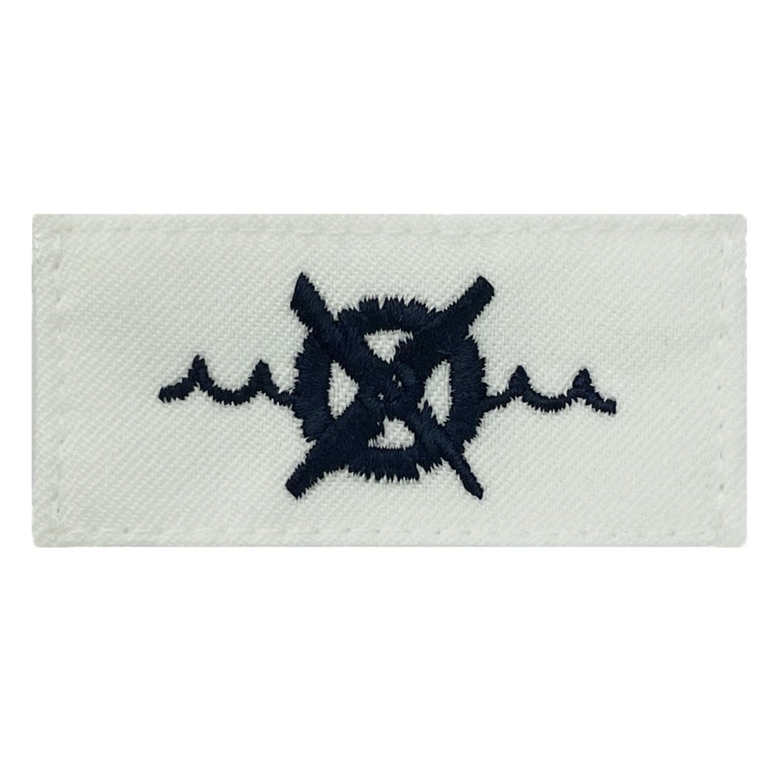 Navy Rating Badge: Striker Mark for RW Robotics Warfare Specialist - white CNT for dress uniforms - Hooyah Woodworks LLC