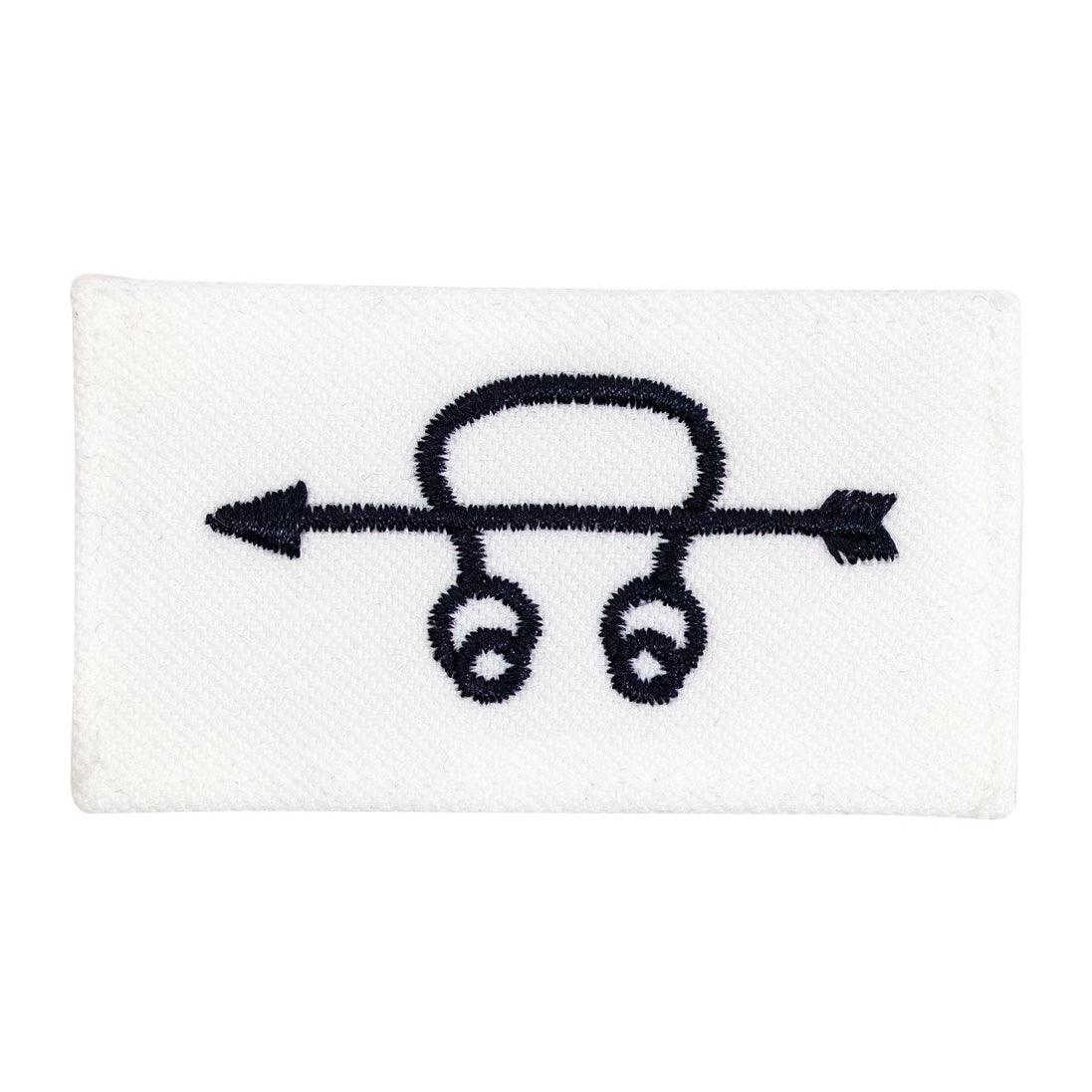 Navy Rating Badge: Striker Mark for ST Sonarman - white CNT for dress uniforms - Hooyah Woodworks LLC