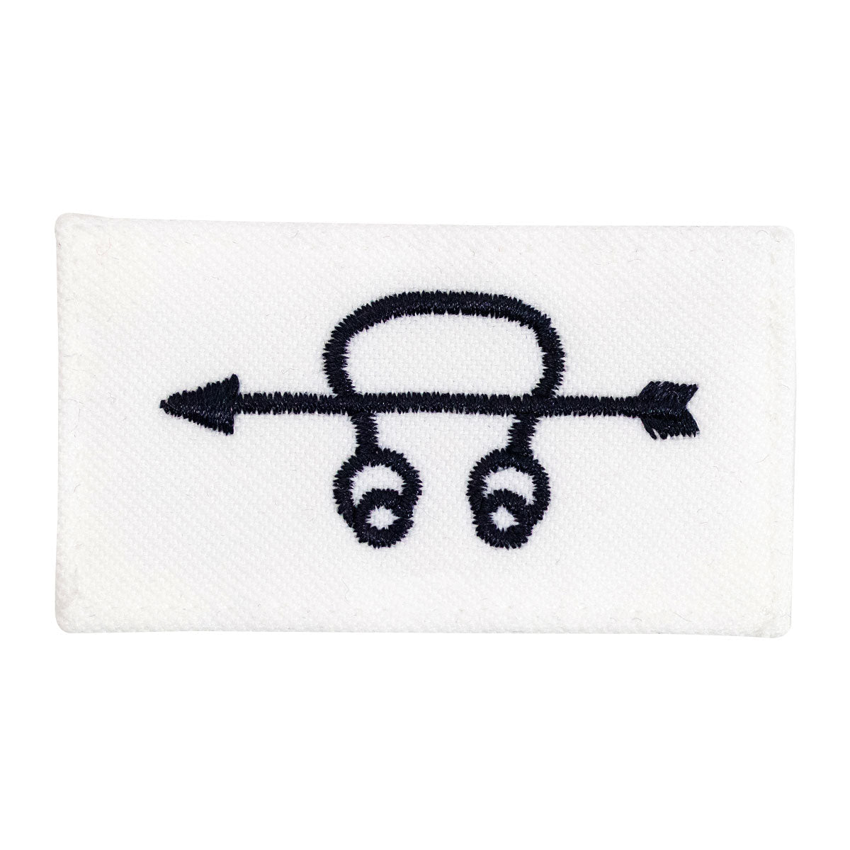 Navy Rating Badge: Striker Mark for ST Sonarman - white CNT for dress uniforms - Hooyah Woodworks LLC