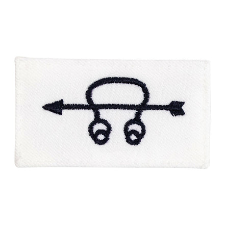 Navy Rating Badge: Striker Mark for ST Sonarman - white CNT for dress uniforms - Hooyah Woodworks LLC