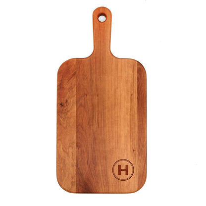 Personalized Last Name Letter Charcuterie Board, Monogram Cherry Wood Paddle Board, Mother’s Day Gift, Wedding Gift, Made in The USA - Hooyah Woodworks LLC