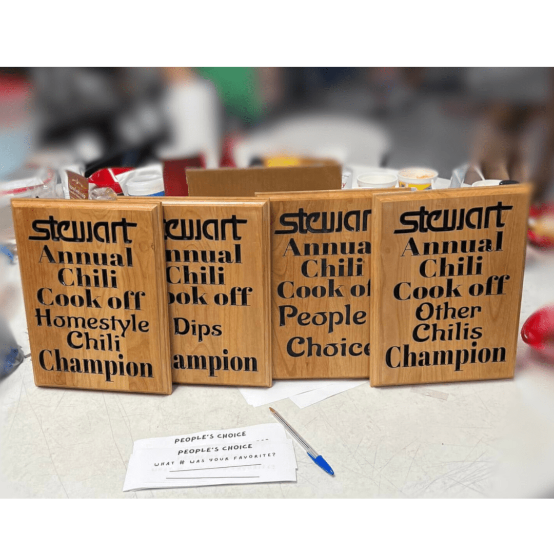Plaque for contest winners or runners up