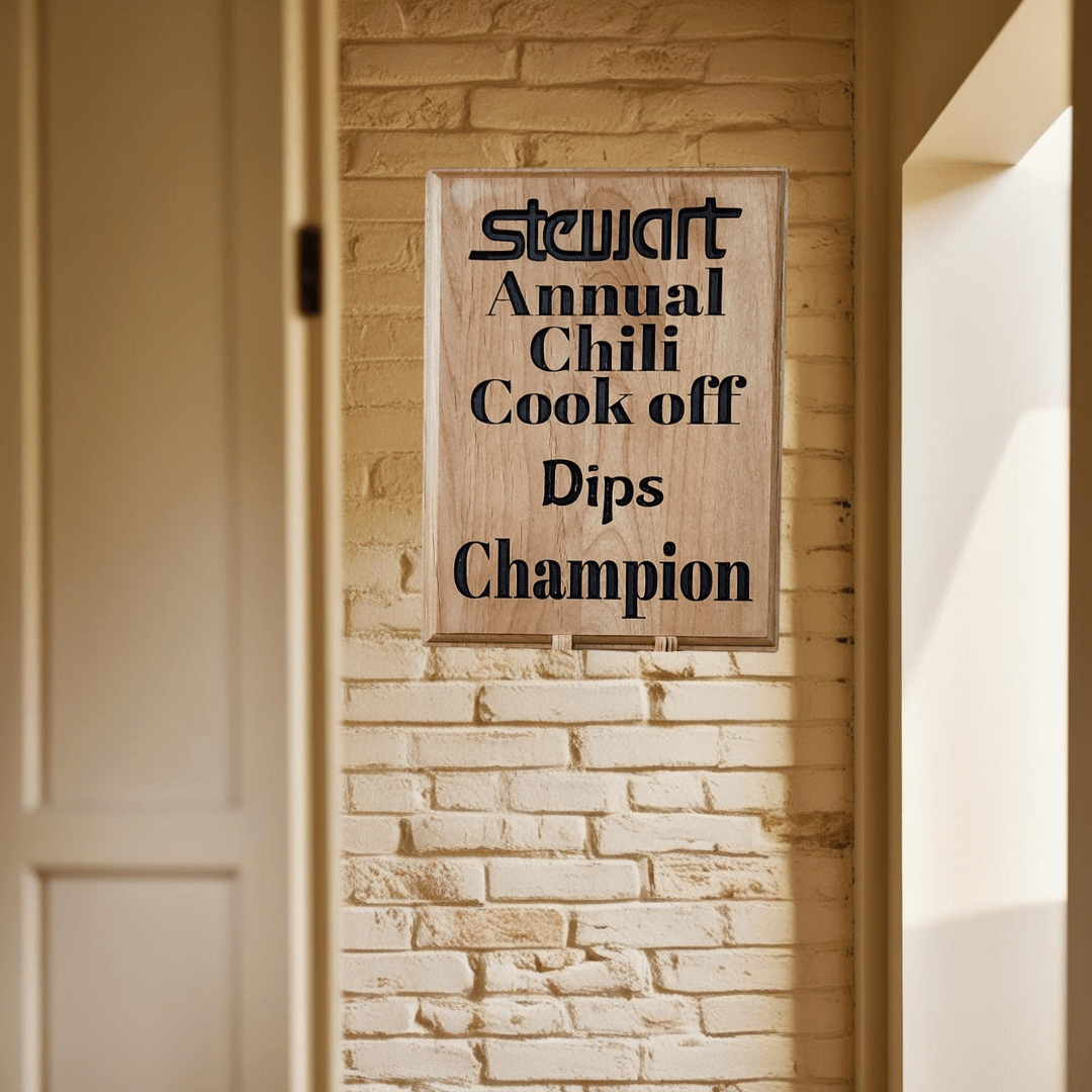 Plaque for contest winners or runners up