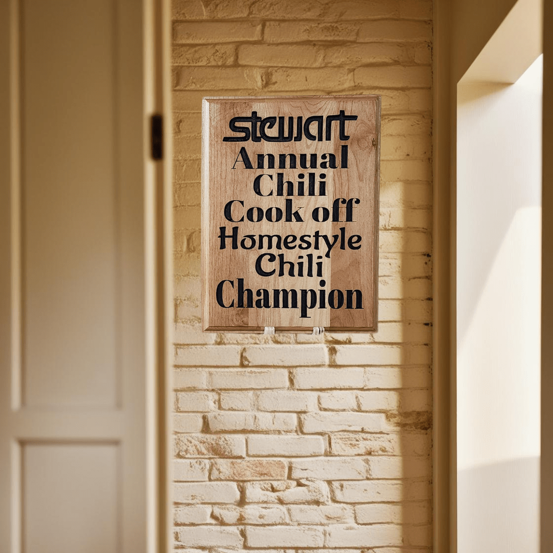 Plaque for Contest Winners or Runners Up - Hooyah Woodworks LLC