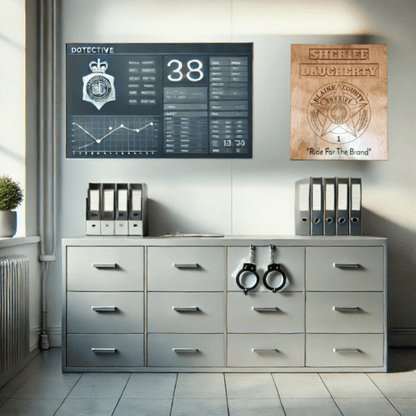 Police badge wall decoration - Hooyah Woodworks LLC