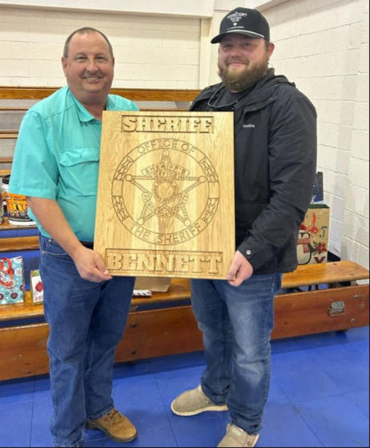 Police badge wall decoration - Hooyah Woodworks LLC