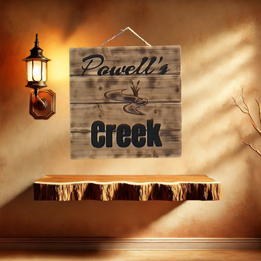 Custom engraved wooden sign