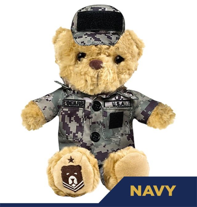 Sailor Sleeptight - Navy Teddy Bear Cammo - Hooyah Woodworks LLC