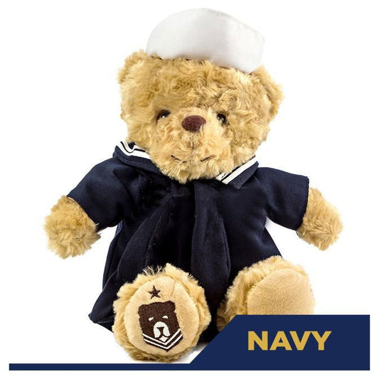 Sailor Sleeptight - Navy Teddy Bear - Hooyah Woodworks LLC