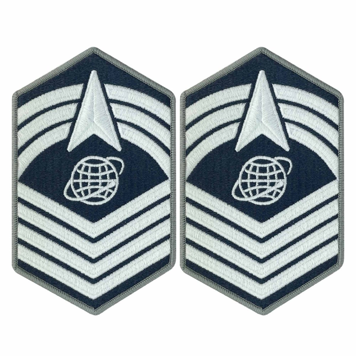 Space Force Chevron Embroidered: Chief Master Sergeant - Small Color - Hooyah Woodworks LLC