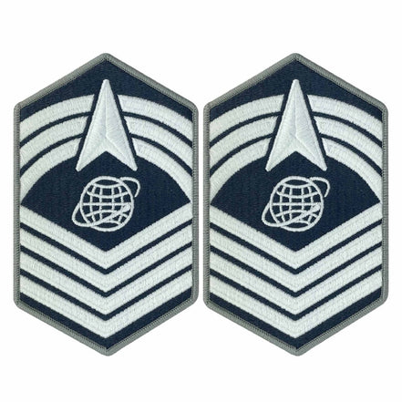 Space Force Chevron Embroidered: Chief Master Sergeant - Small Color - Hooyah Woodworks LLC