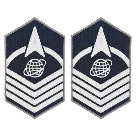 Space Force Chevron Embroidered: Master Sergeant - Large Color - Hooyah Woodworks LLC