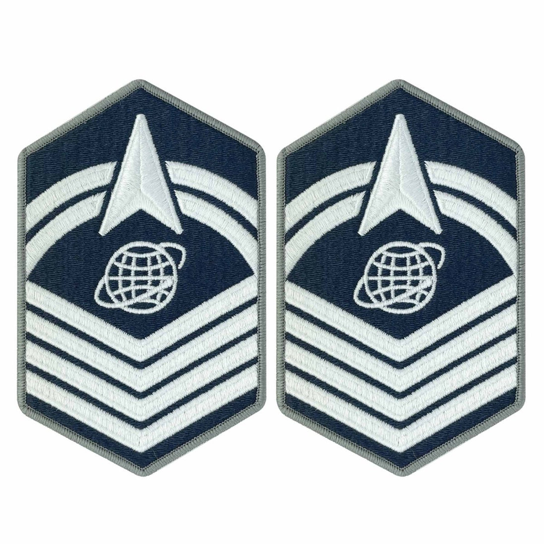Space Force Chevron Embroidered: Senior Master Sergeant - Small Color - Hooyah Woodworks LLC