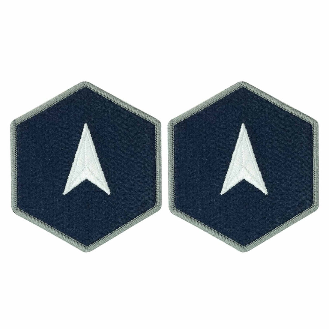 Space Force Chevron Embroidered: Specialist 1 - Small Color - Hooyah Woodworks LLC