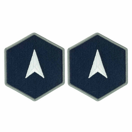Space Force Chevron Embroidered: Specialist 1 - Small Color - Hooyah Woodworks LLC