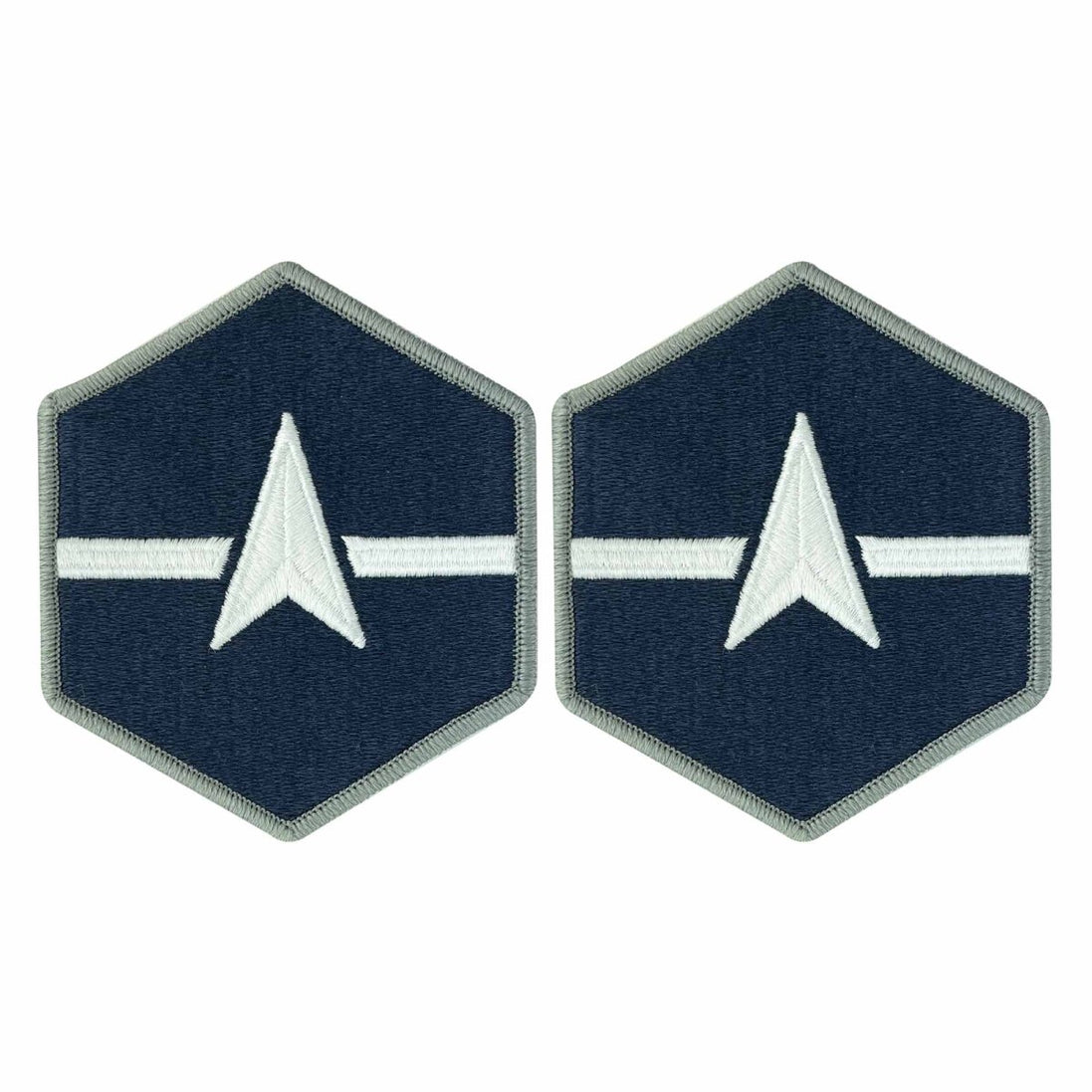 Space Force Chevron Embroidered: Specialist 2 - Small Color - Hooyah Woodworks LLC