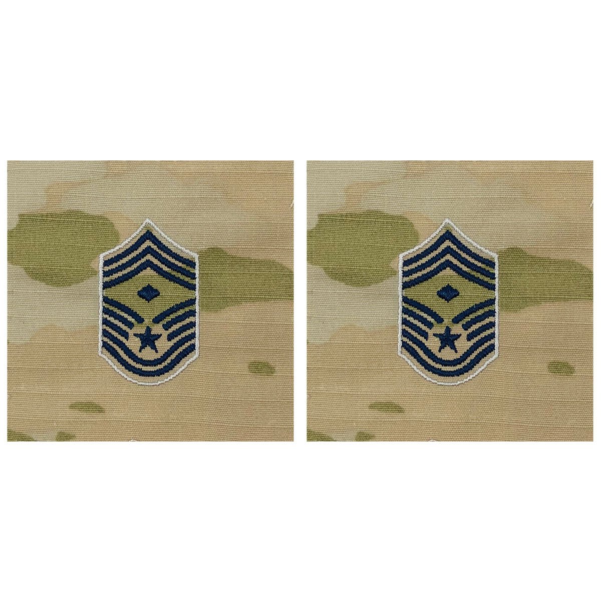 Space Force Embroidered Rank: Chief Master Sergeant with Diamond - OCP sew on - Hooyah Woodworks LLC