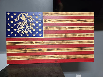 Sports team American Flag - Hooyah Woodworks LLC