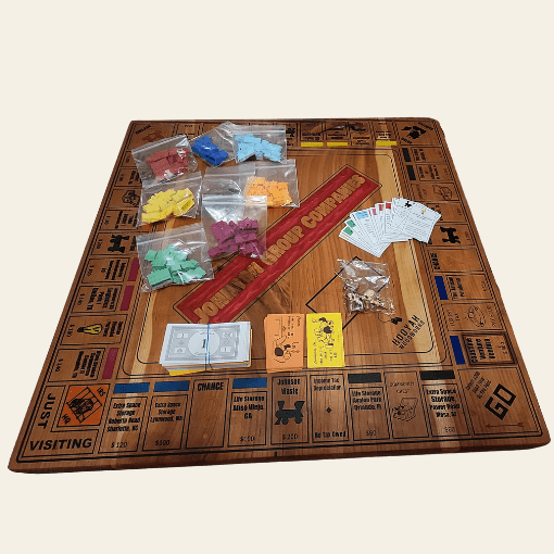 The Commissioned Monopoly Board - Hooyah Woodworks LLC