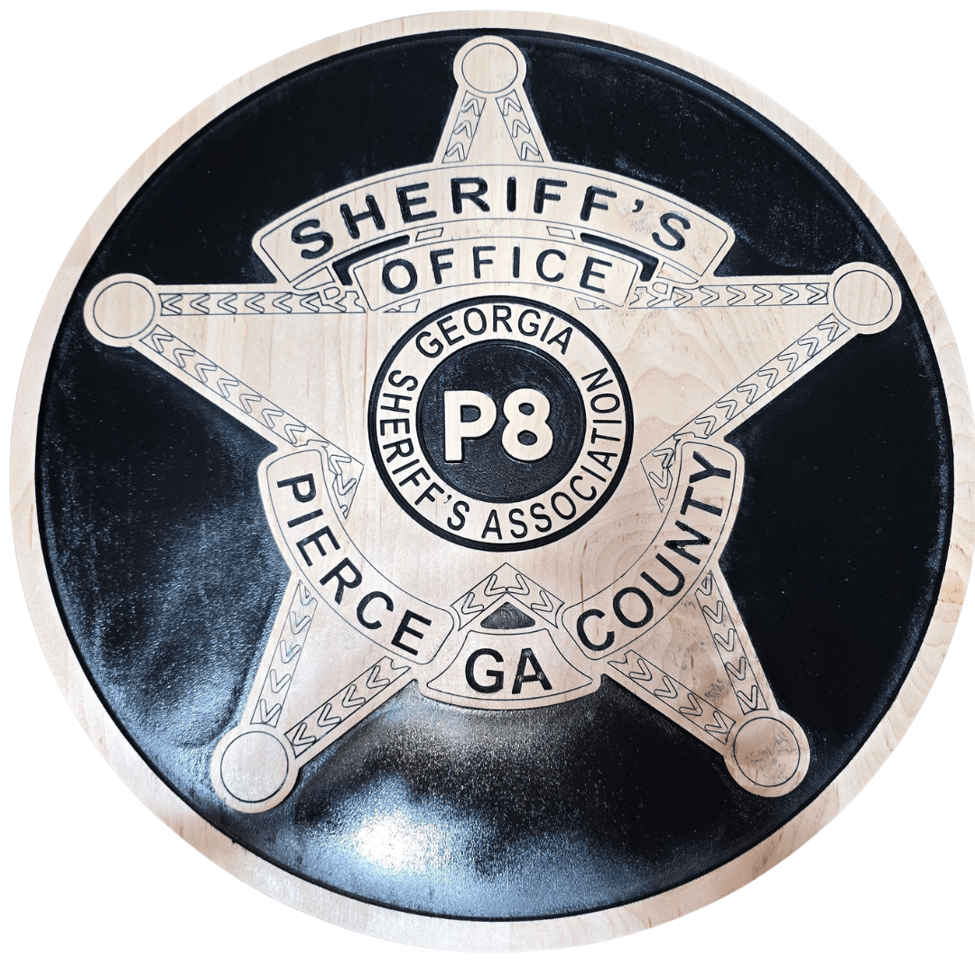 The Commissioned Service Badge - Hooyah Woodworks LLC