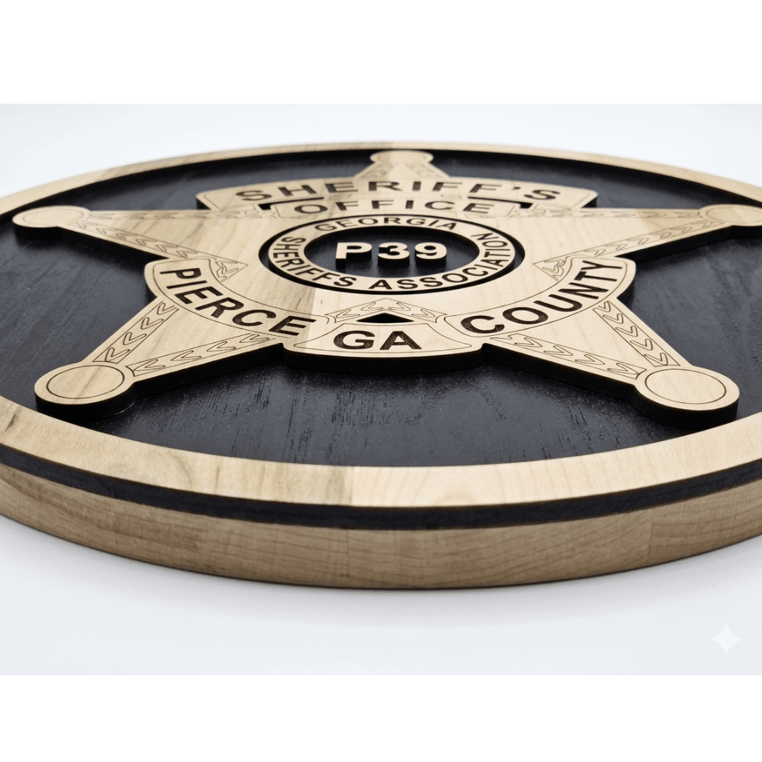 The Commissioned Service Badge - Hooyah Woodworks LLC