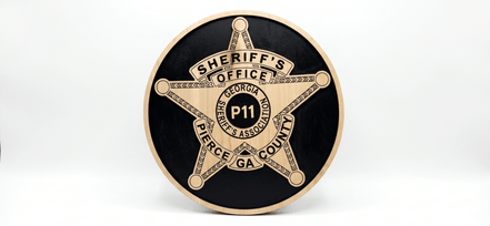 The Commissioned Service Badge - Hooyah Woodworks LLC
