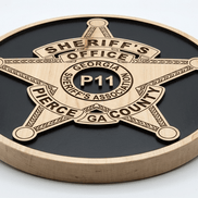 The Commissioned Service Badge - Hooyah Woodworks LLC