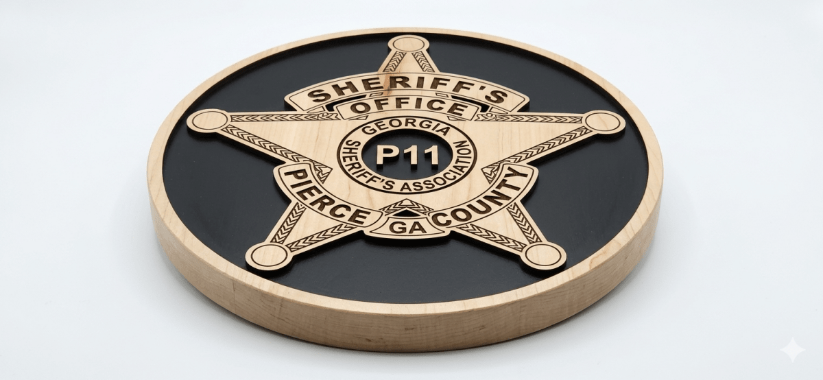 The Commissioned Service Badge - Hooyah Woodworks LLC