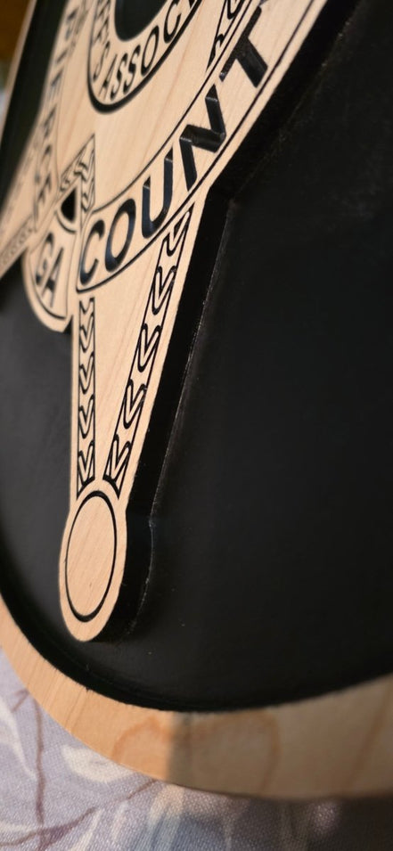The Commissioned Service Badge - Hooyah Woodworks LLC
