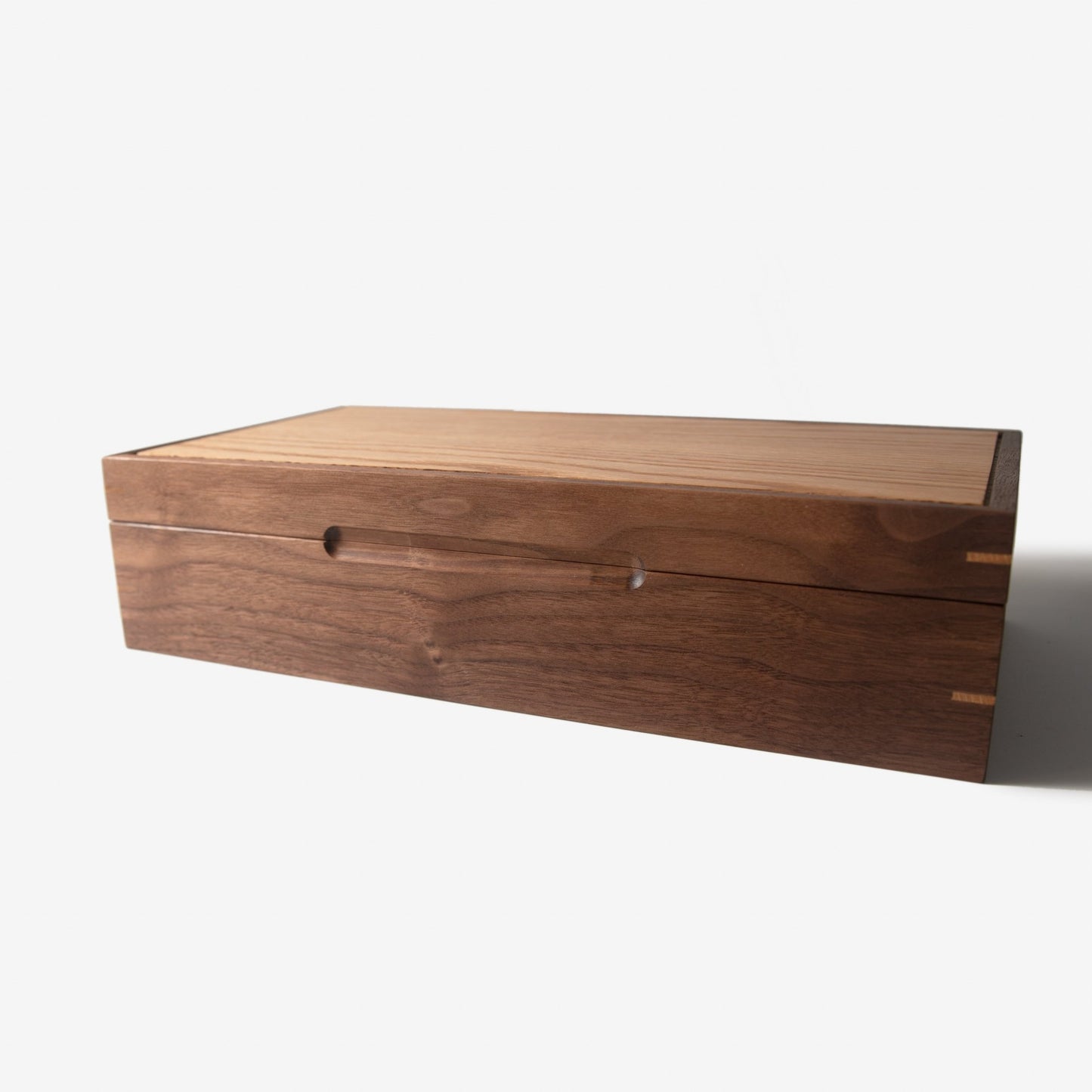 Watch Box - Black Walnut and Oak - 8 Compartments - Hooyah Woodworks LLC