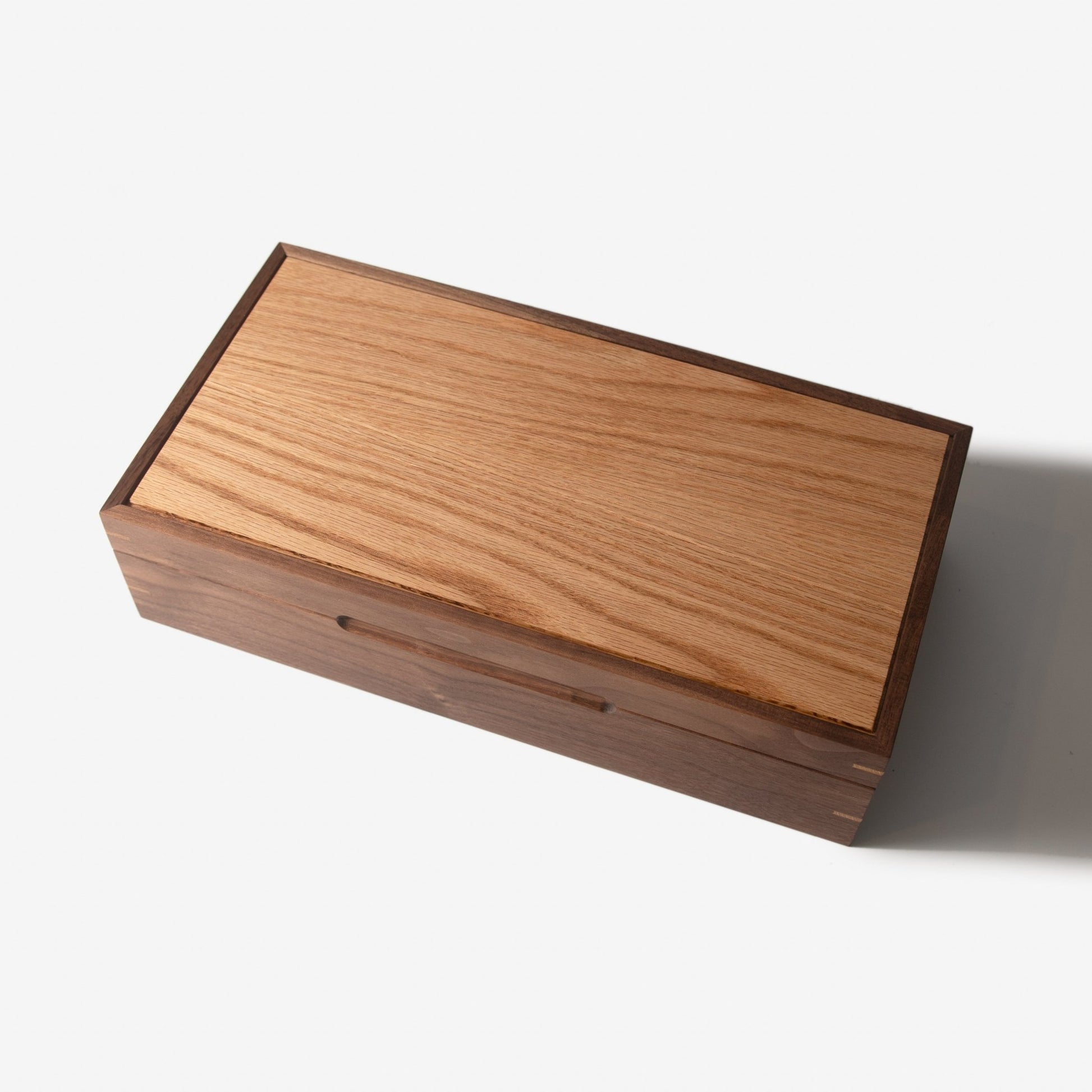 Watch Box - Black Walnut and Oak - 8 Compartments - Hooyah Woodworks LLC