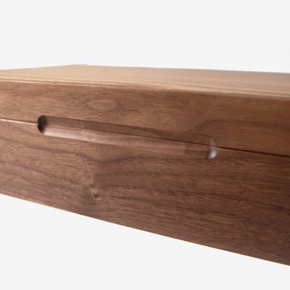 Watch Box - Black Walnut and Oak - 8 Compartments - Hooyah Woodworks LLC