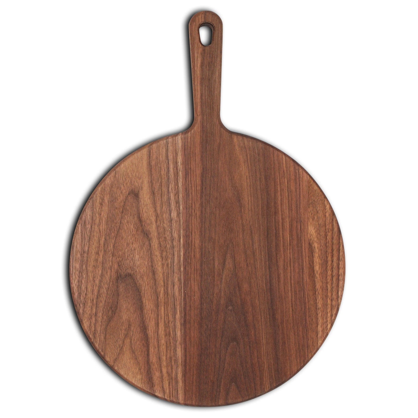 XL Walnut Paddle Cutting Board With Handle, Round Charcuterie Board, Wedding Gift, Charcuterie Board With Handle, 100% Handmade in the USA - Hooyah Woodworks LLC