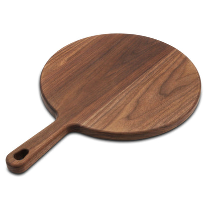 XL Walnut Paddle Cutting Board With Handle, Round Charcuterie Board, Wedding Gift, Charcuterie Board With Handle, 100% Handmade in the USA - Hooyah Woodworks LLC