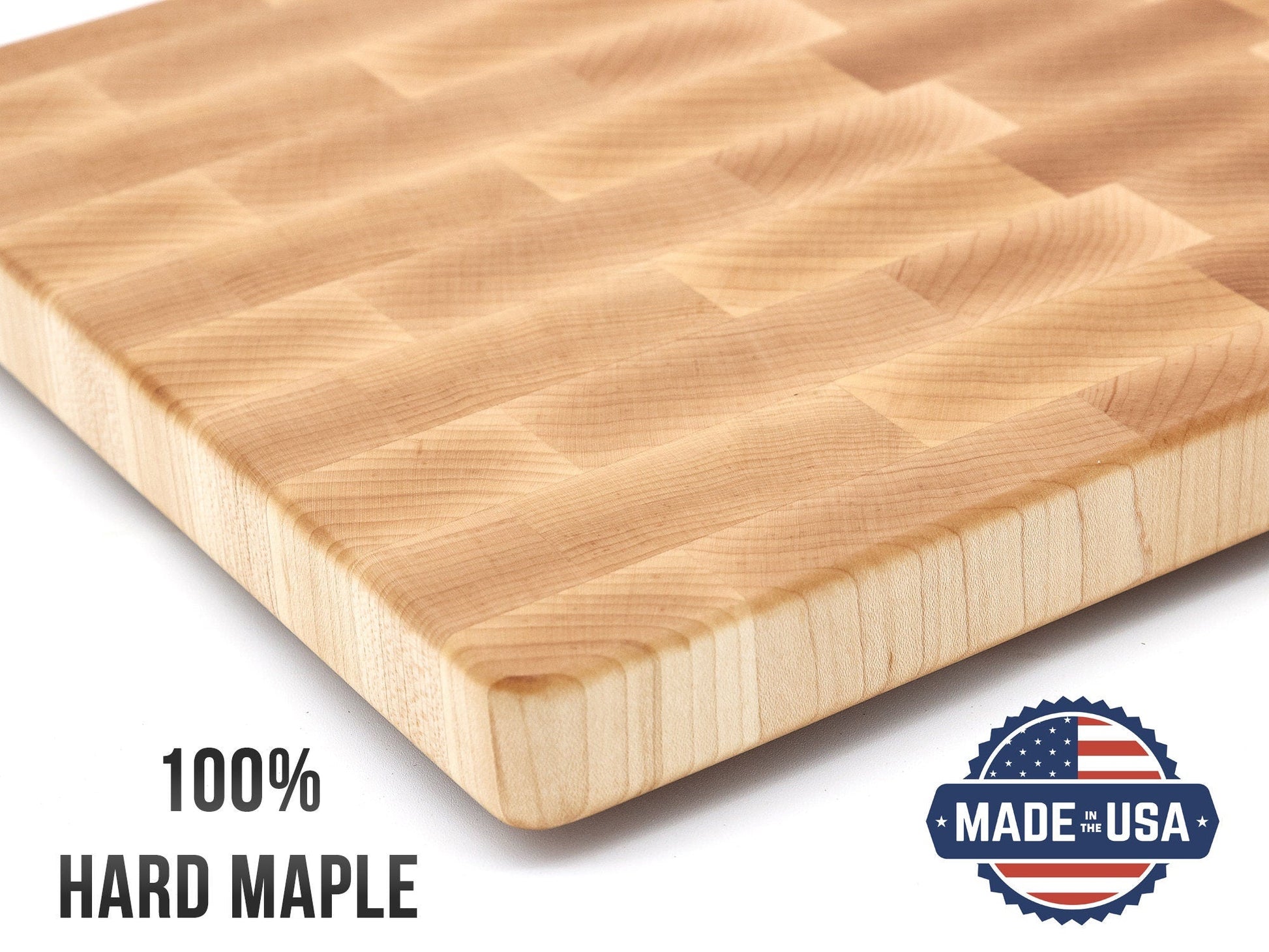 XXL Maple Butcher Block Cutting Board, 24"x18" Maple End Grain Cutting Board, Up to 2” Thick, Wedding Gift, Anniversary Gift, USA Made - Hooyah Woodworks LLC